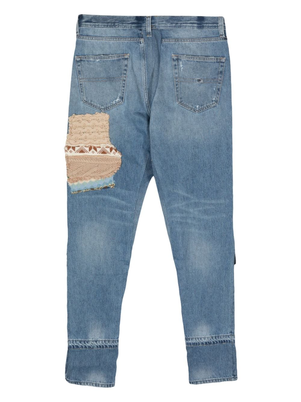 Greg Lauren mid-rise tapered jeans - Blauw