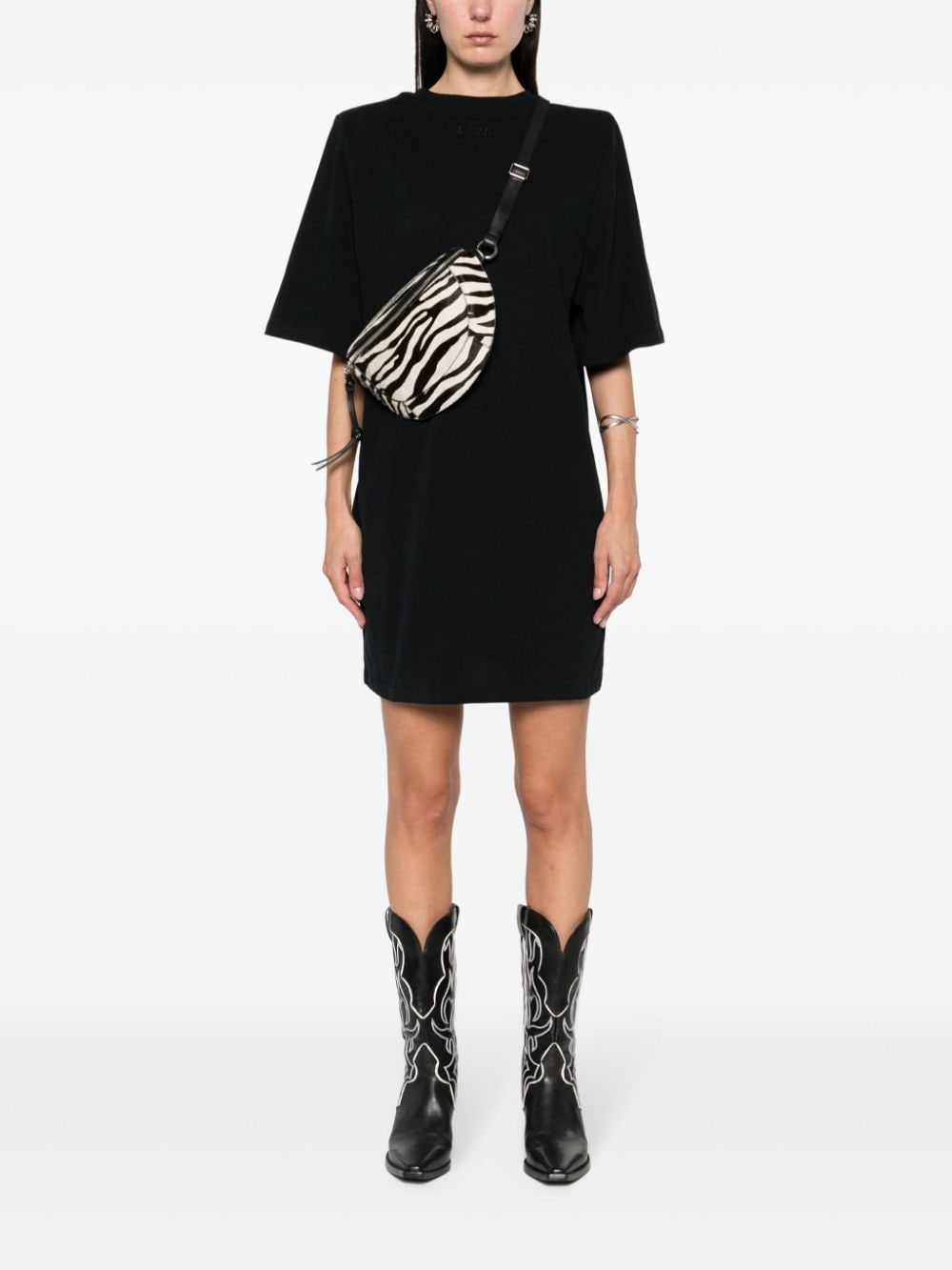 ISABEL MARANT Zayenne linnen mini-jurk - Zwart