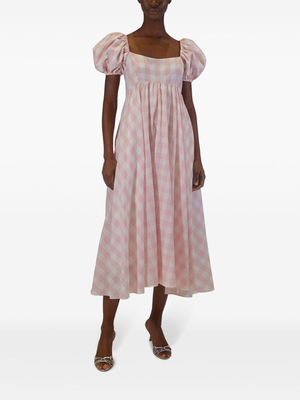 AZEEZA Midi-jurk met gingham ruit - Roze