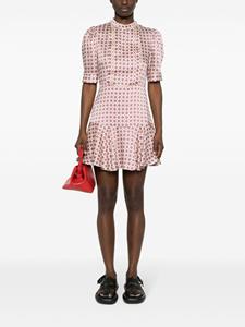 SANDRO Mini-jurk met geometrisch patroon - Beige