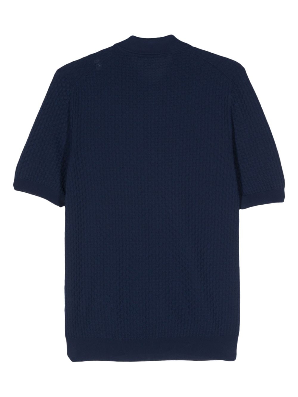 Tagliatore Pratt interwoven cotton polo shirt - Blauw