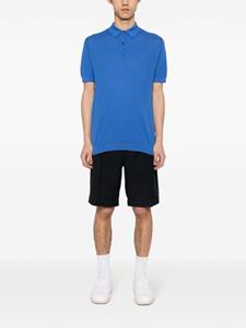 John Smedley cotton piqué polo shirt - Blauw