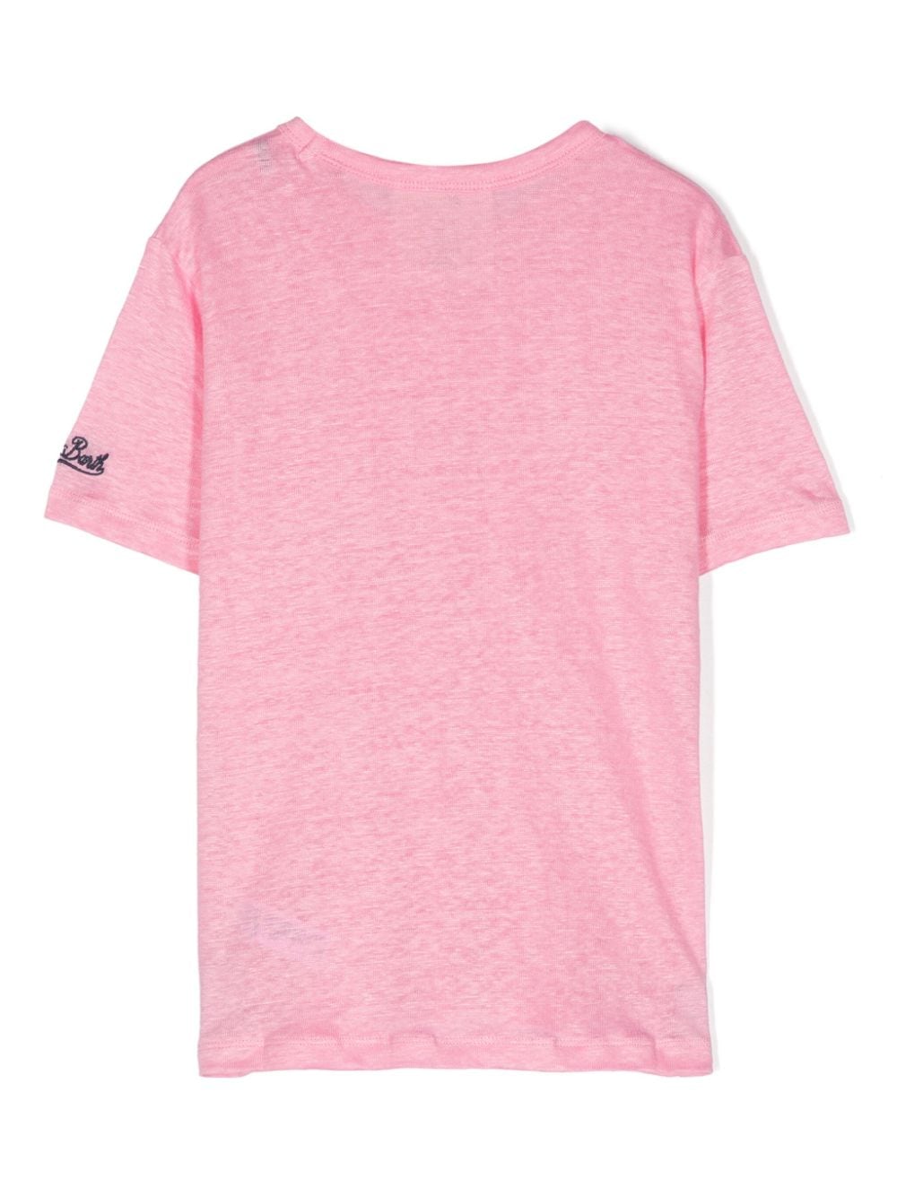 MC2 Saint Barth Kids T-shirt met geborduurd logo - Roze