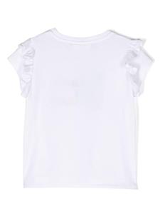 MC2 Saint Barth Kids T-shirt met geborduurde tekst - Wit