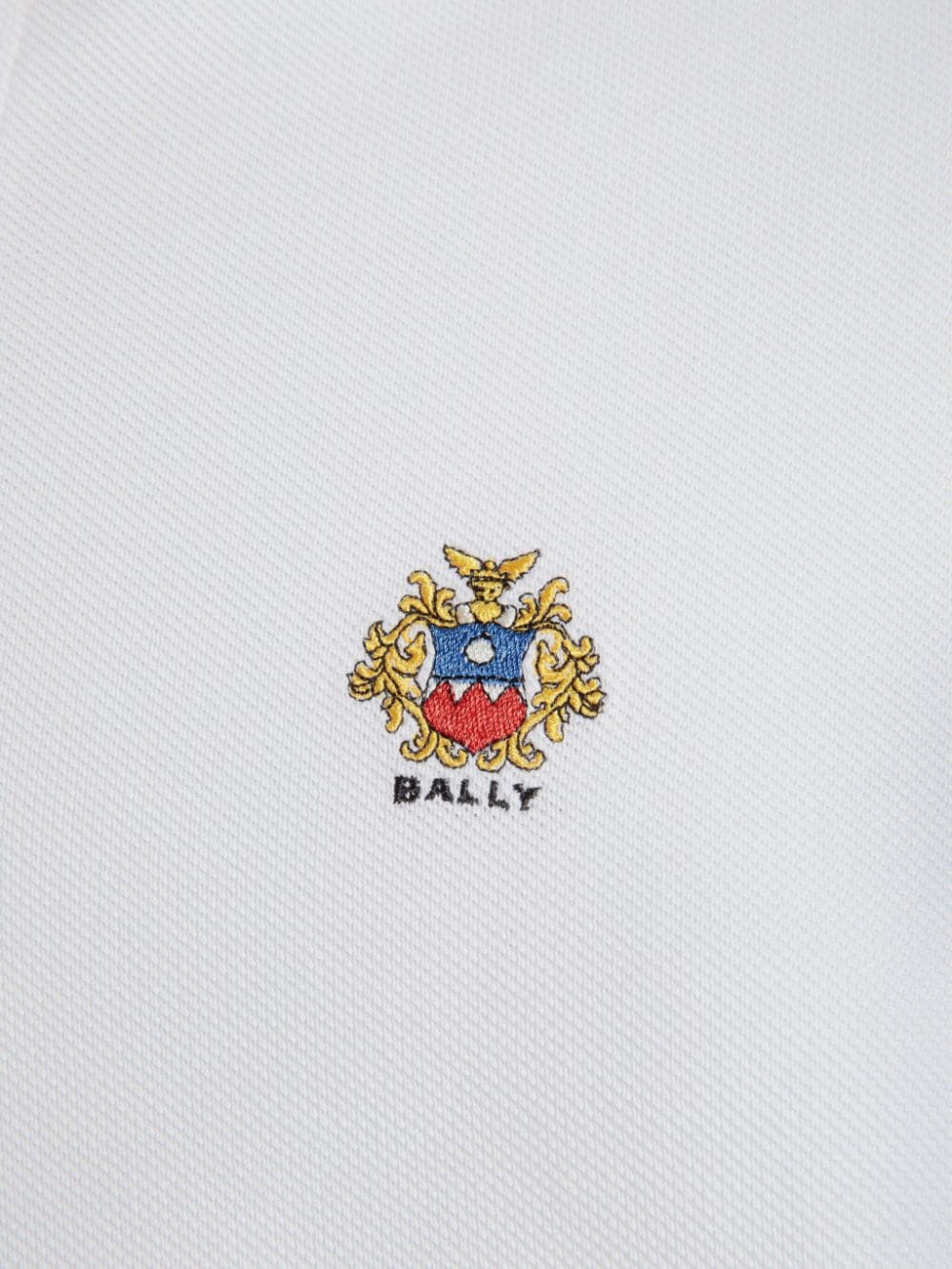 Bally Polotop met geborduurd logo - Wit