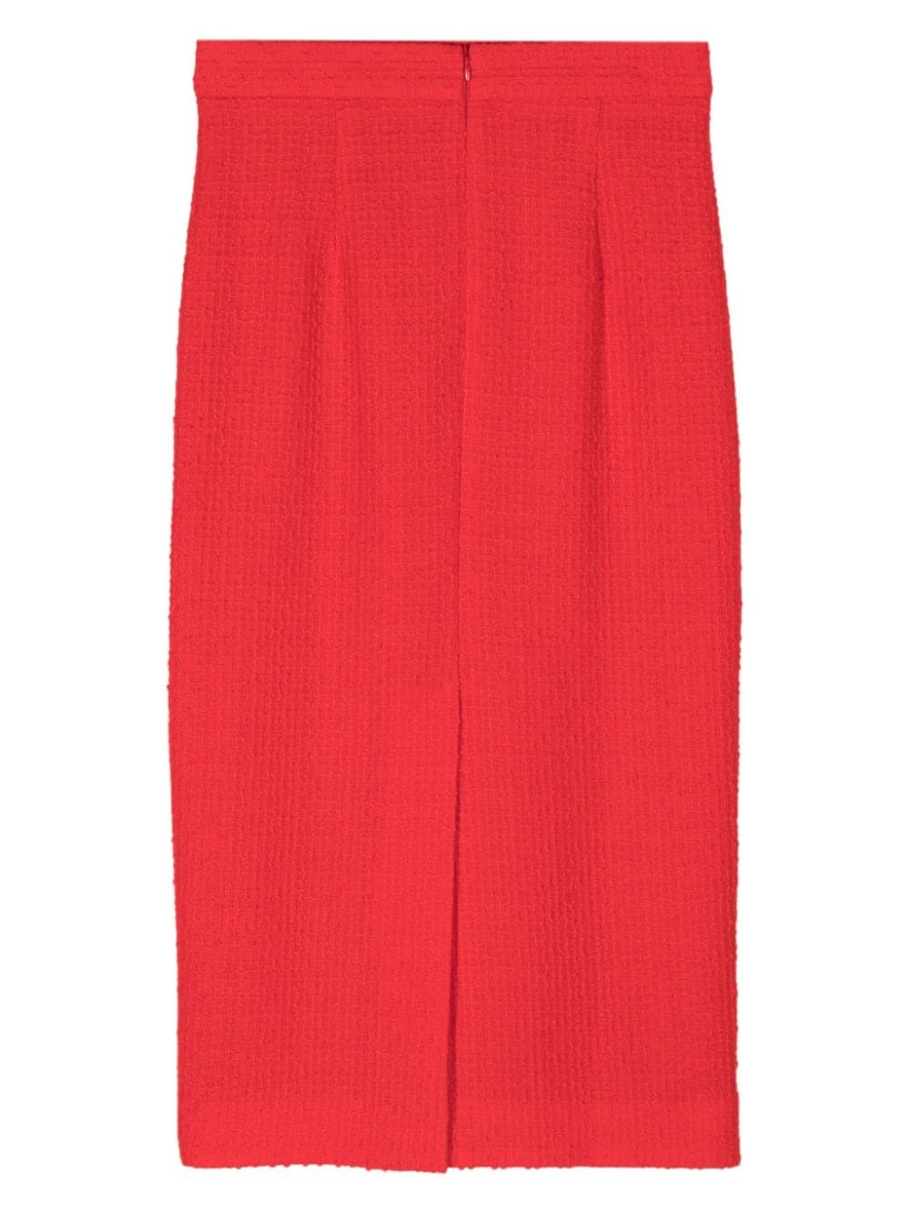 JANE Sloane high-waisted tweed skirt - Rood