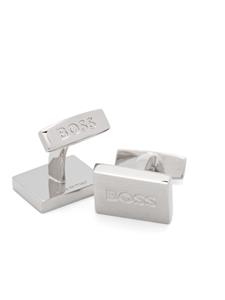 BOSS Manchetknopen met gegraveerd logo - Zilver