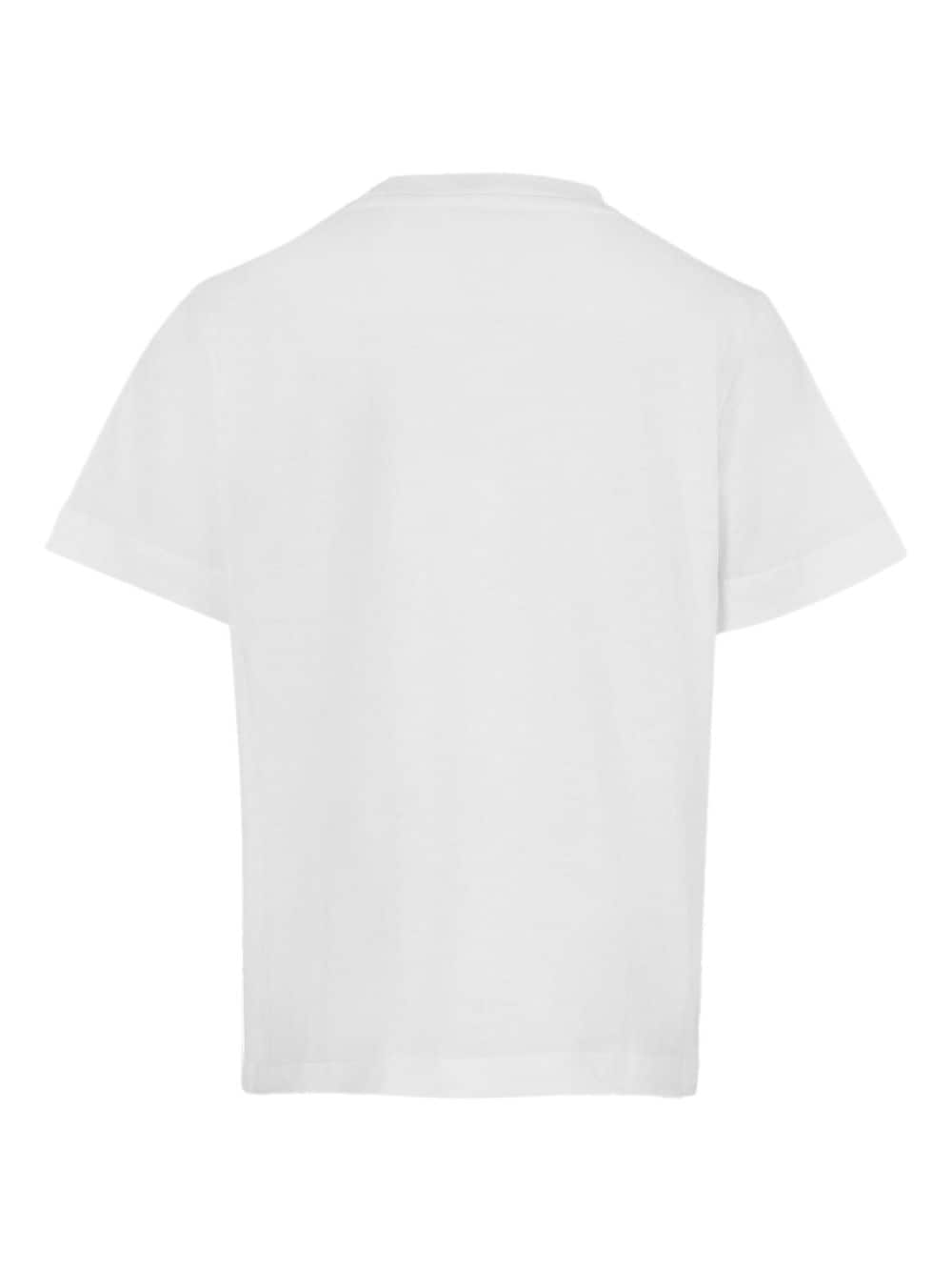 ETRO KIDS T-shirt met geborduurde bloemen - Wit