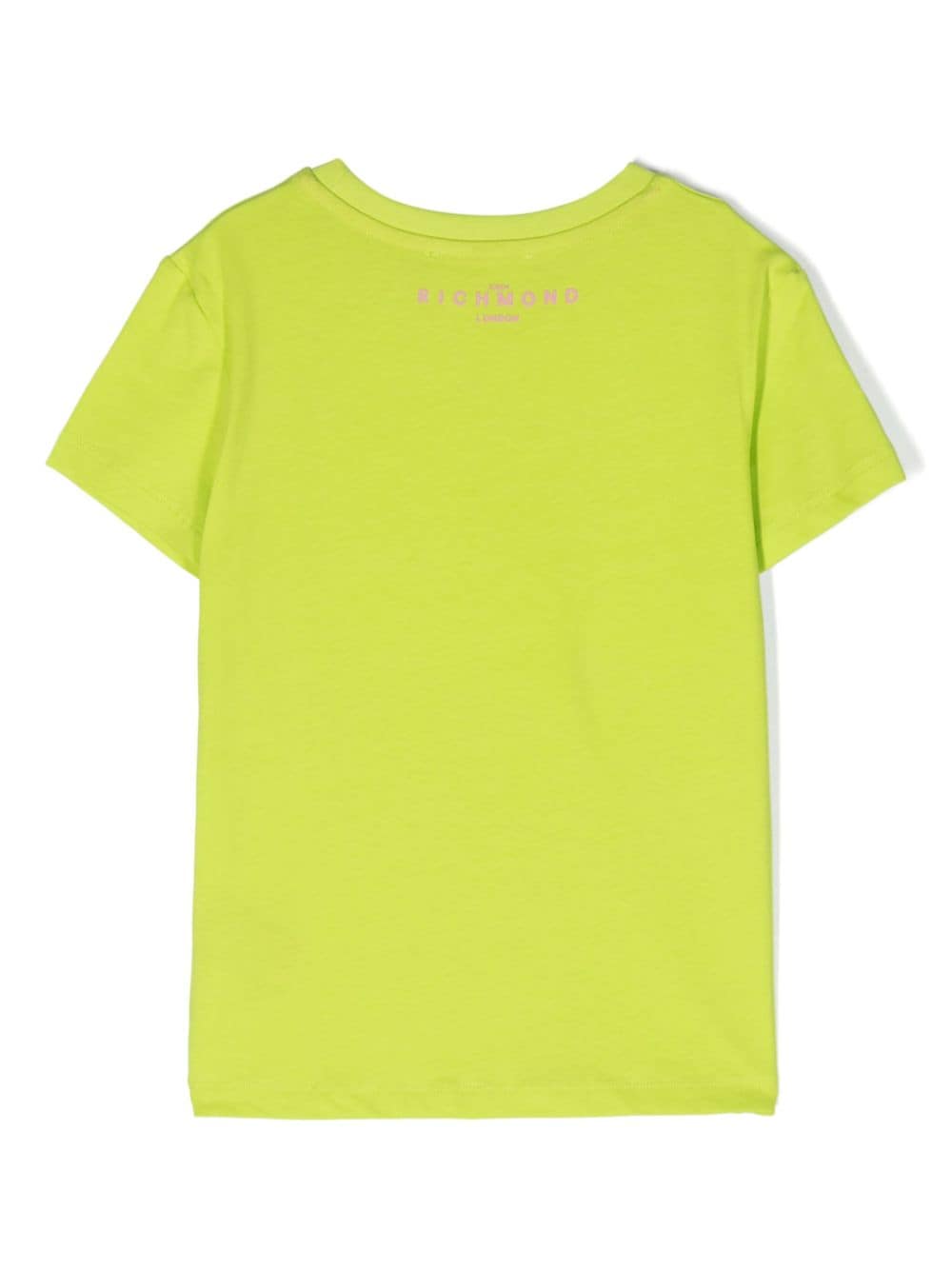 John Richmond Junior T-shirt met logoprint en ronde hals - Groen
