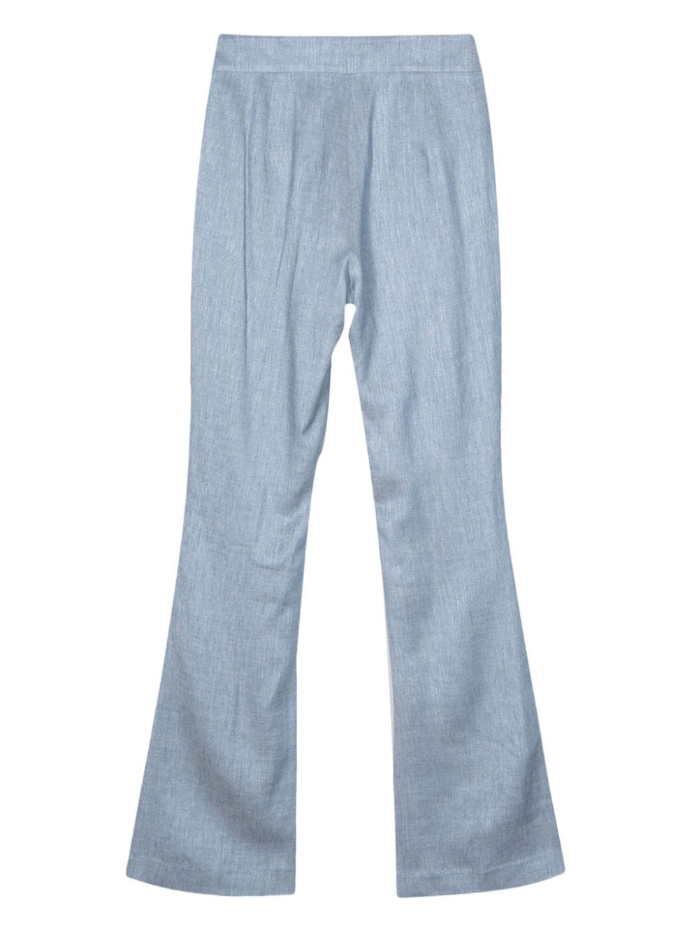 Genny chambray flared trousers - Blauw