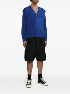 MM6 Maison Margiela cut-out fine-knit cardigan - Blauw