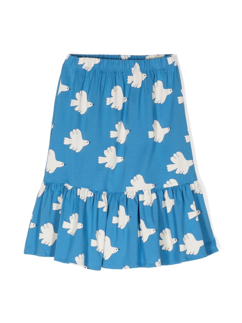 Tiny Cottons Doves-print cotton skirt - Blauw