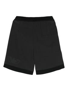 Emporio Armani paneled cotton bermuda shorts - Zwart