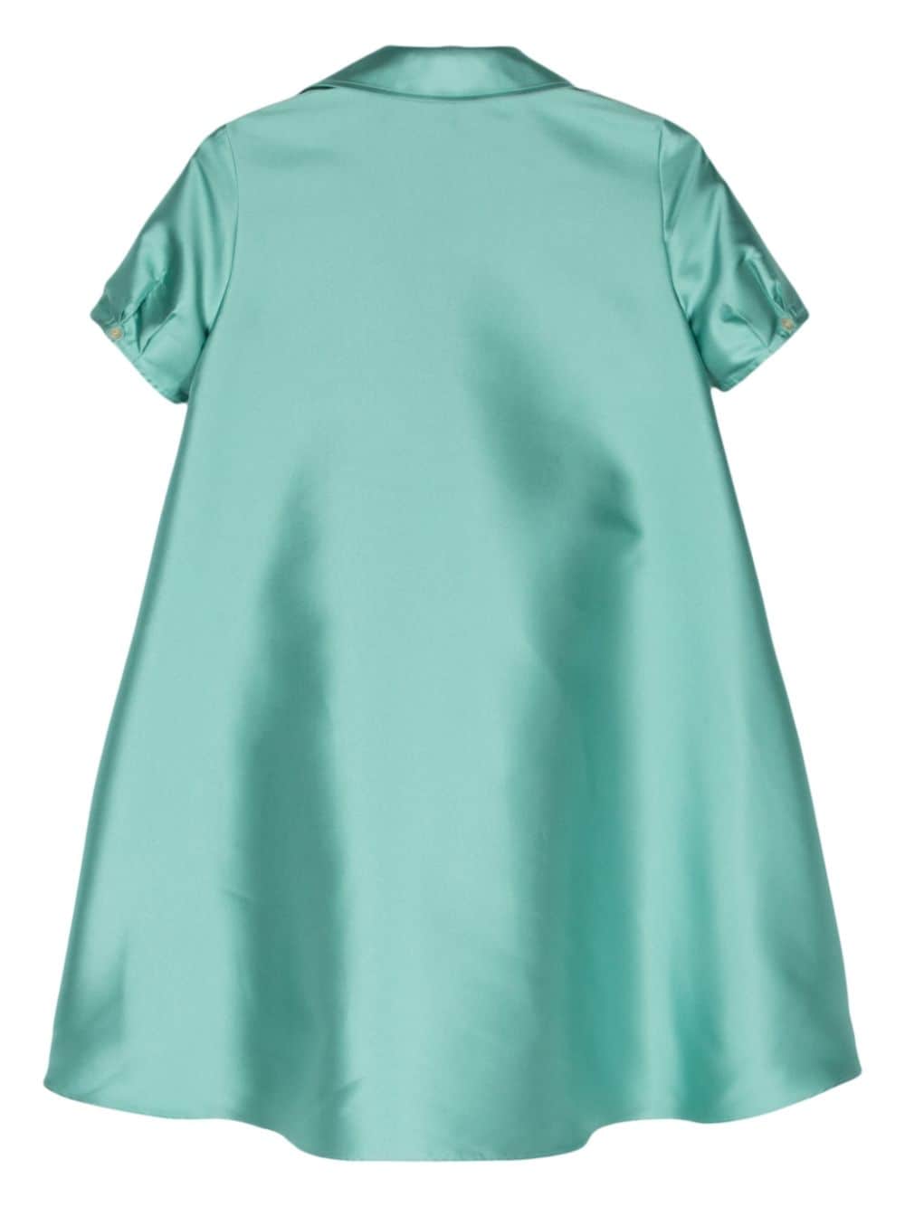 Blanca Vita A-line satin shirt dress - Groen
