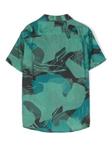 Stone Island Junior Shirt met abstracte print - Groen