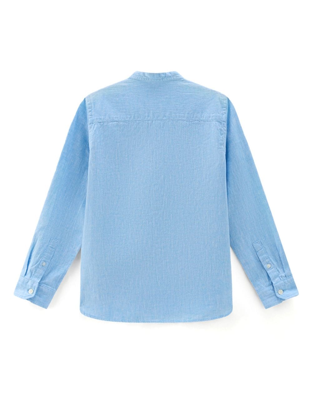 Woolrich Kids Shirt met bandkraag - Blauw