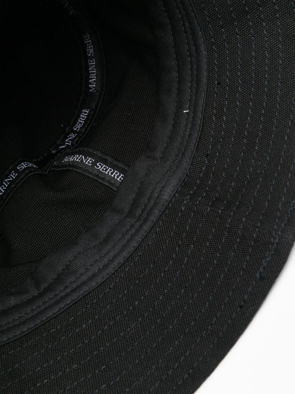 Marine Serre logo-embroidered bucket hat - Zwart