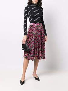 Balenciaga Plooirok met bloemenprint - Roze