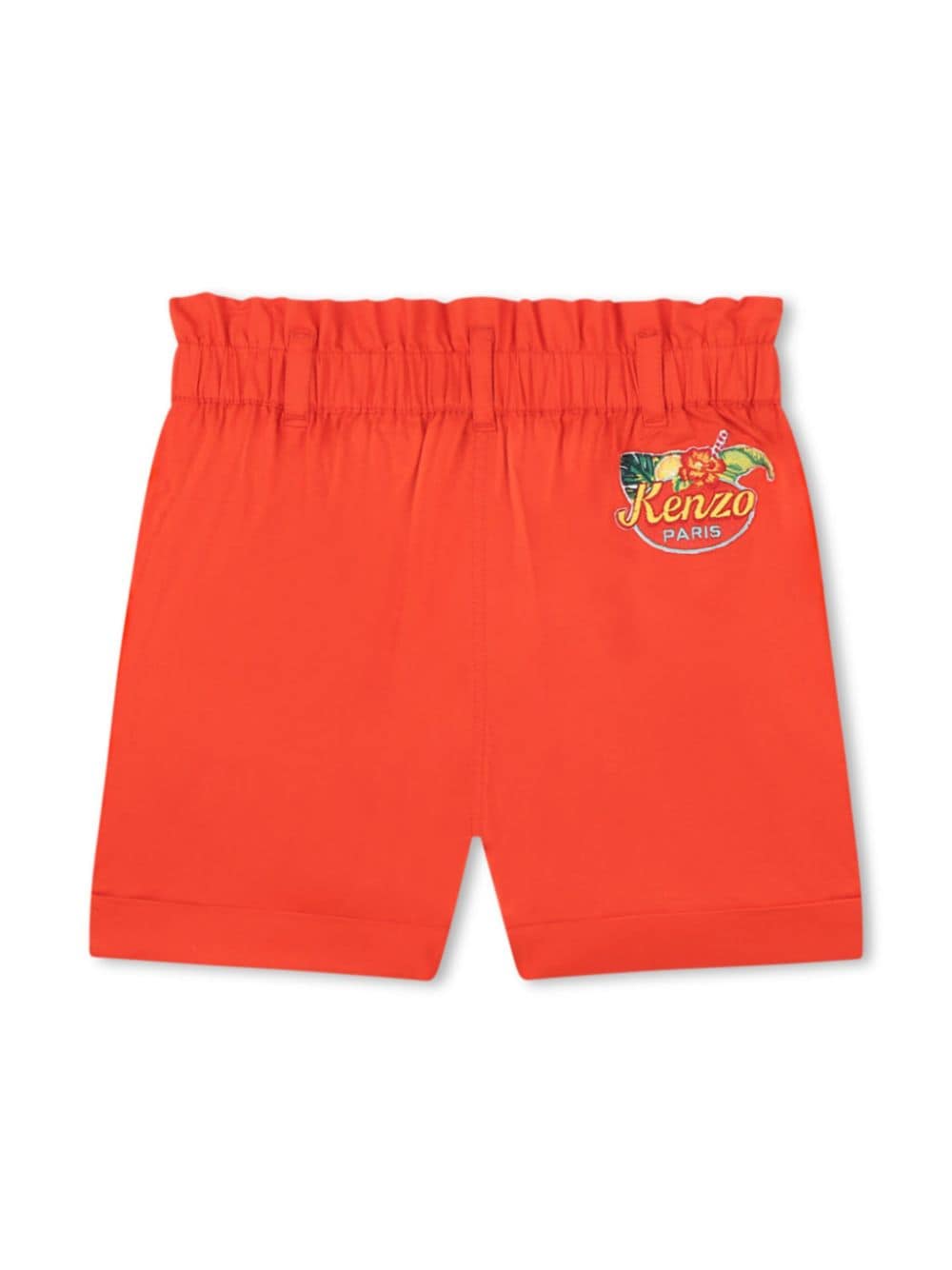 Kenzo Kids Katoenen shorts met geborduurd logo - Oranje