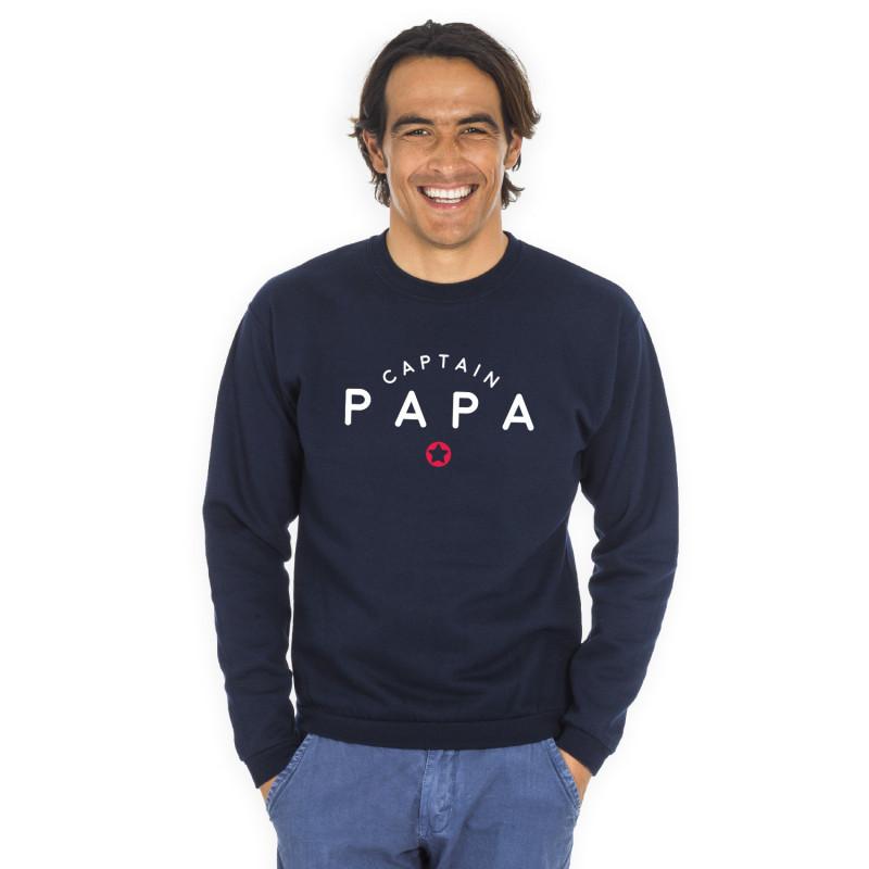 Ma Petite Tribu Herensweater - KAPITEIN PAPA