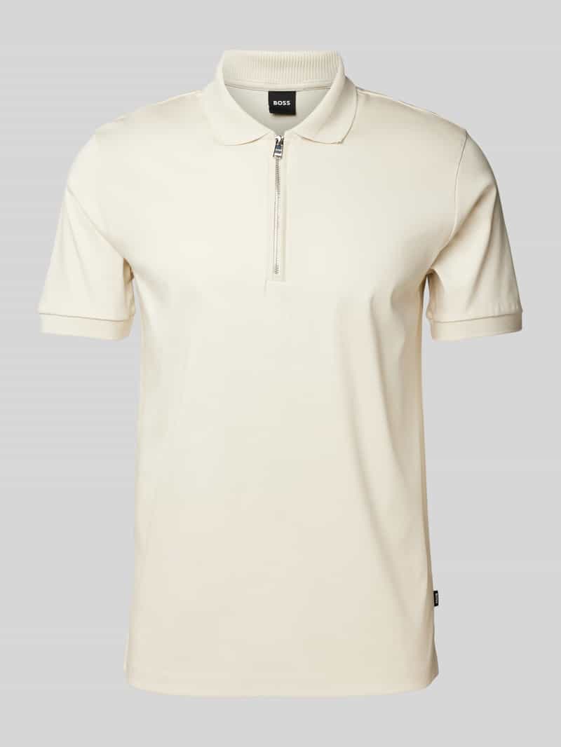 BOSS Black Polston Cotton-Jersey Polo Shirt - S