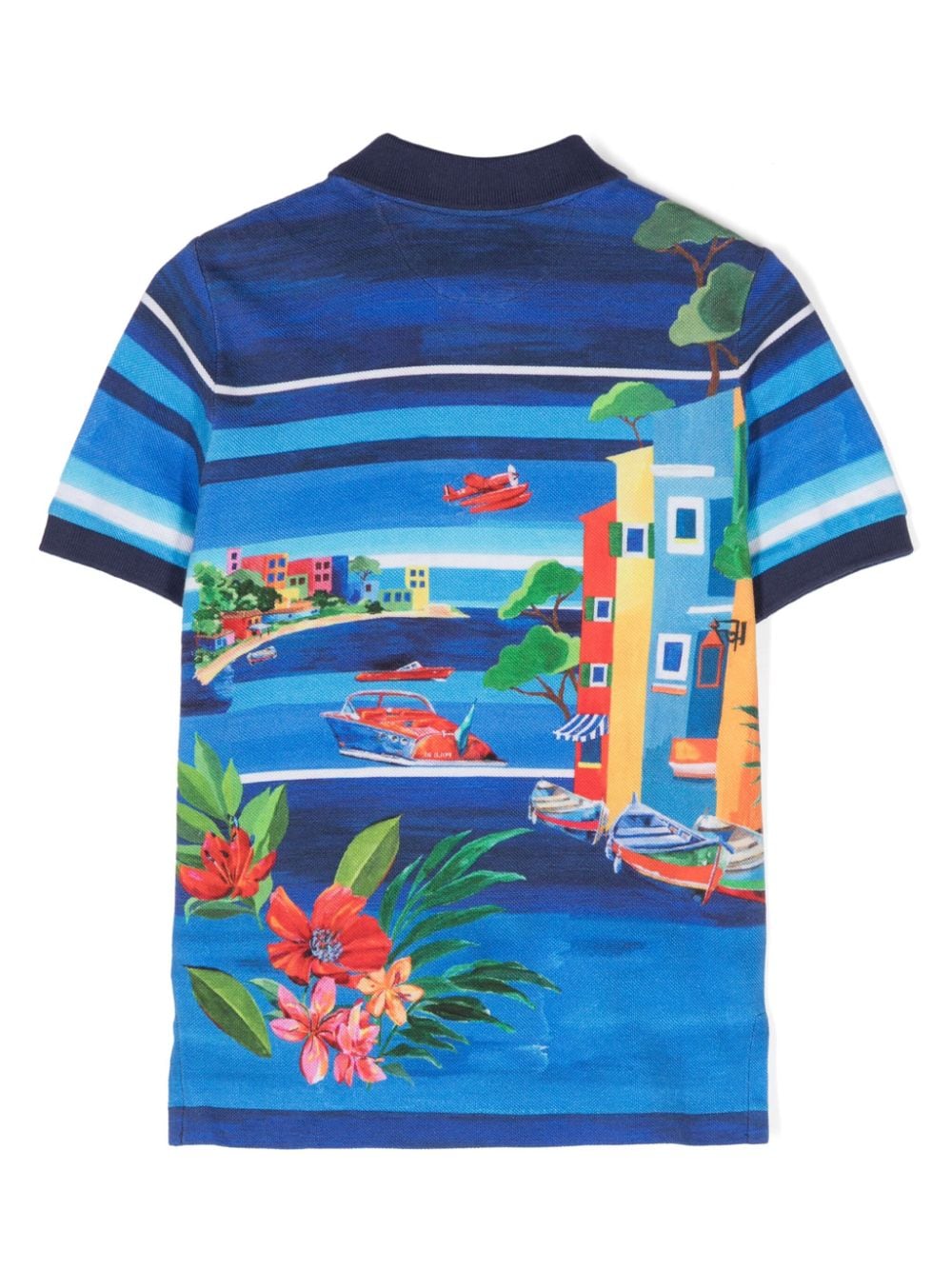 Ralph Lauren Kids Poloshirt met print - Blauw