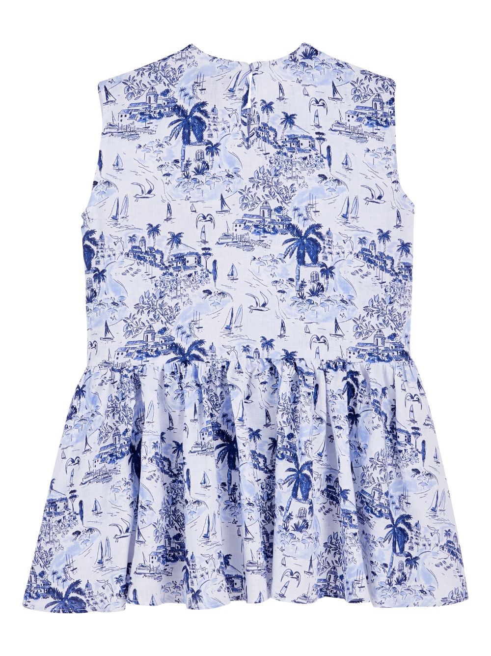 Vilebrequin Linnen jurk met bloemenprint - Blauw