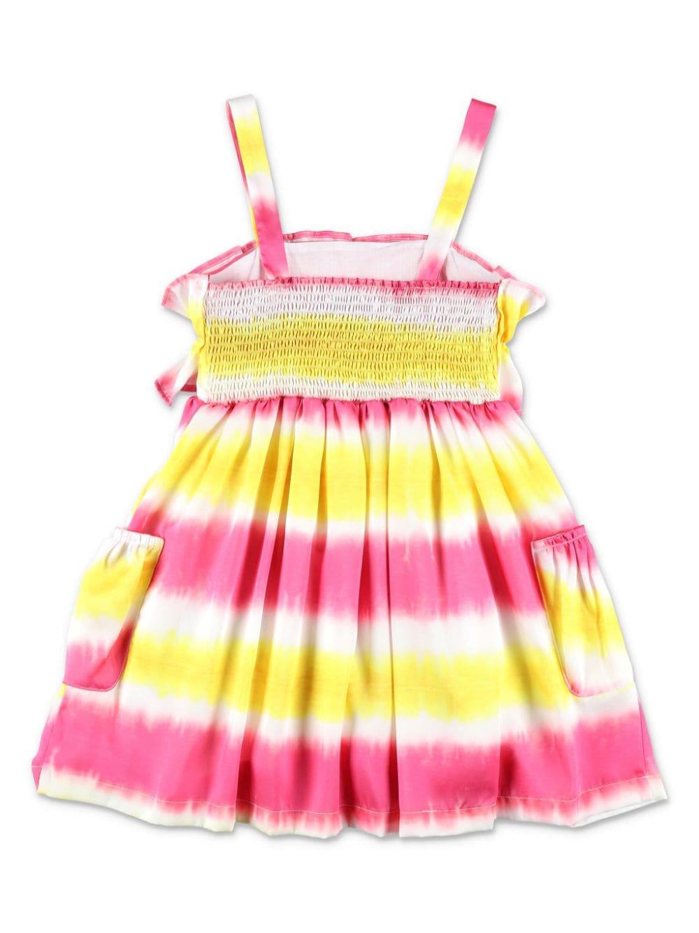 MSGM Kids Katoenen jurk met tie-dye print - Roze