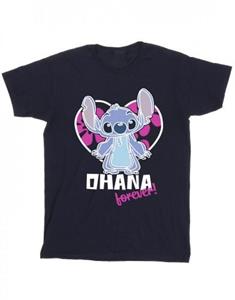 Disney Lilo en Stitch Ohana Forever Heart katoenen T-shirt voor meisjes
