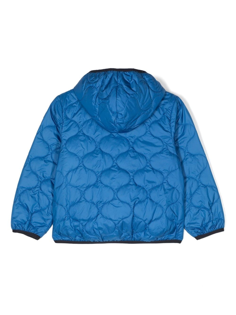 Il Gufo logo-patch hooded jacket - Blauw
