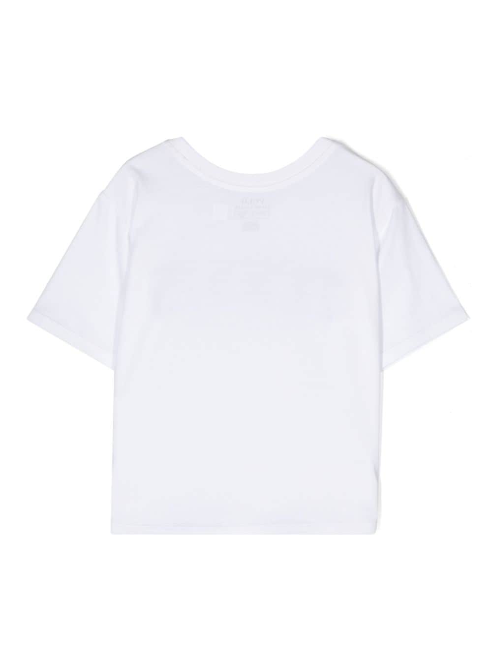 Ralph Lauren Kids Katoenen T-shirt met logoprint - Wit