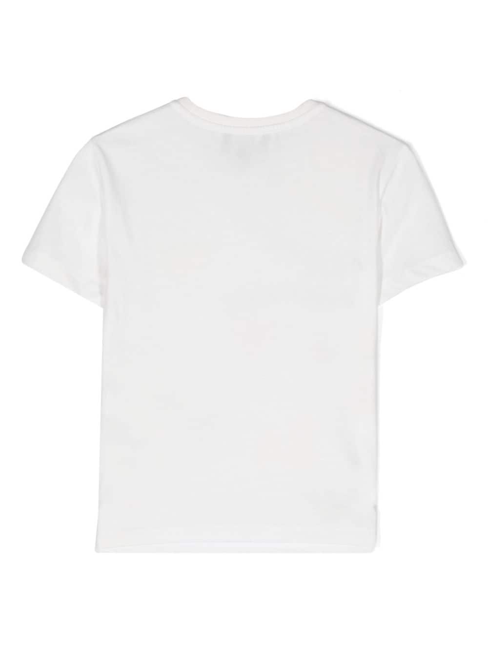 Emporio Armani Kids T-shirt met logoprint en pailletten - Wit