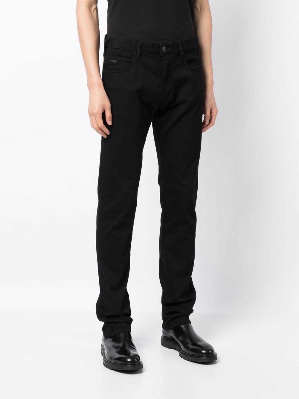 Emporio Armani Slim-fit jeans - Zwart