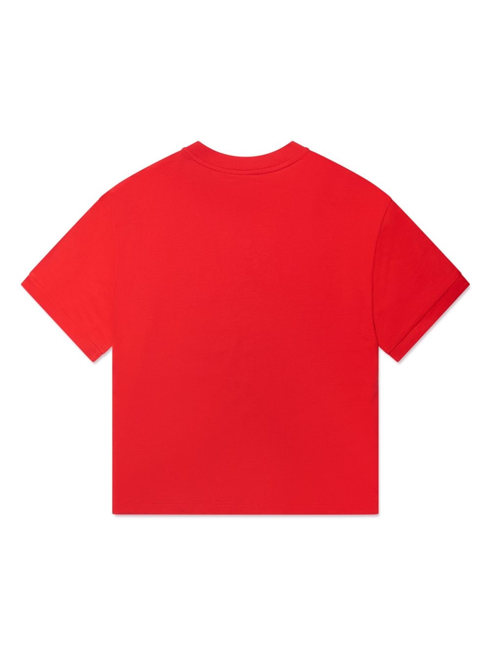 Emporio Armani Kids logo-tape cotton T-shirt - Rood