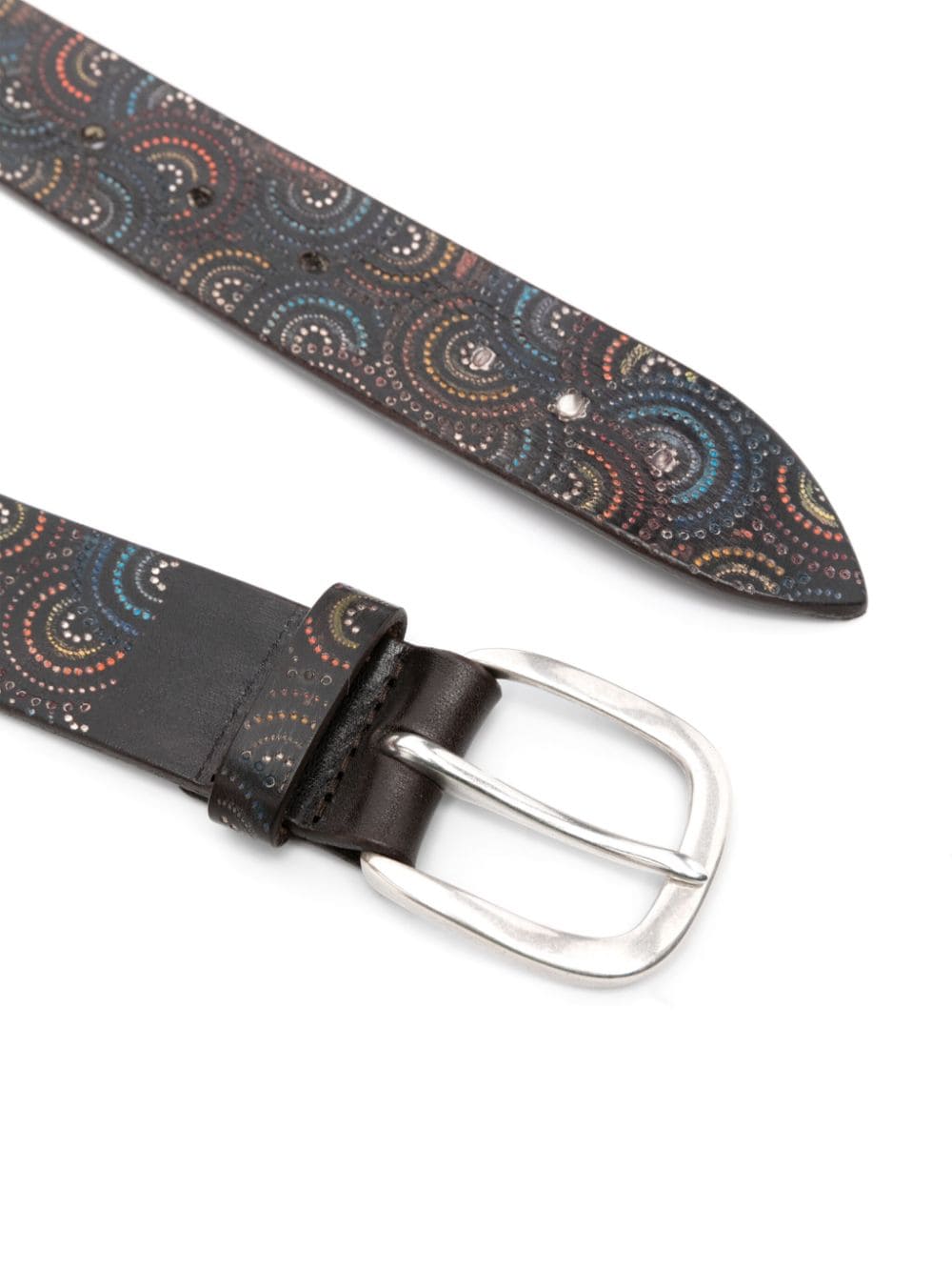 Orciani Spiral leather belt - Zwart