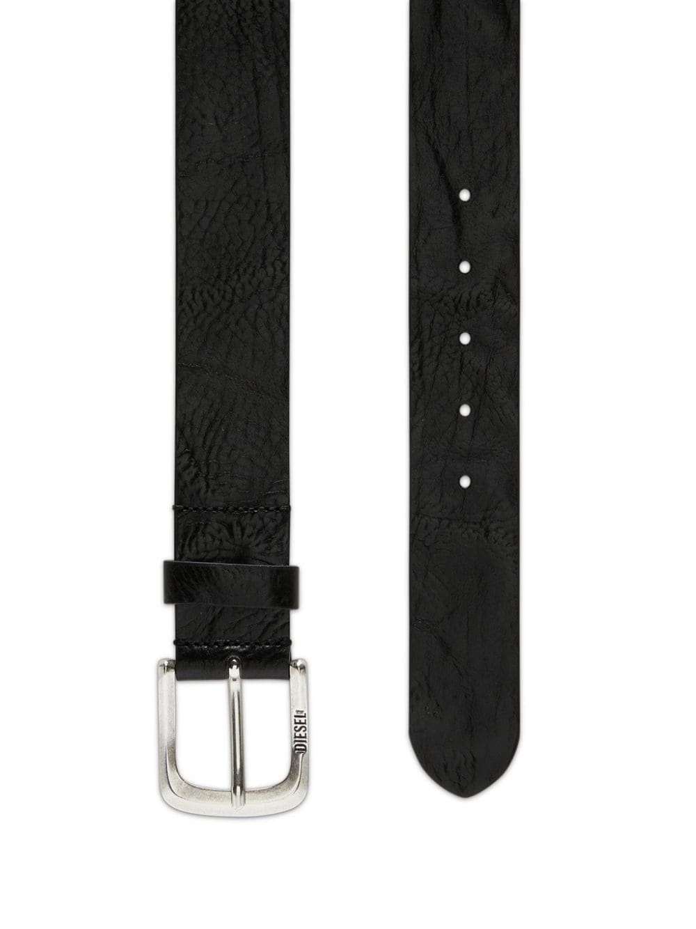 Diesel B-Jackron leather belt - Zwart