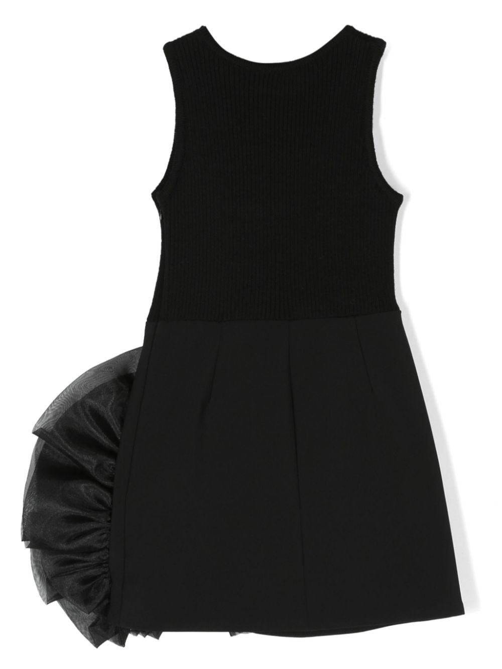 Elisabetta Franchi La Mia Bambina Mouwloze jurk - Zwart