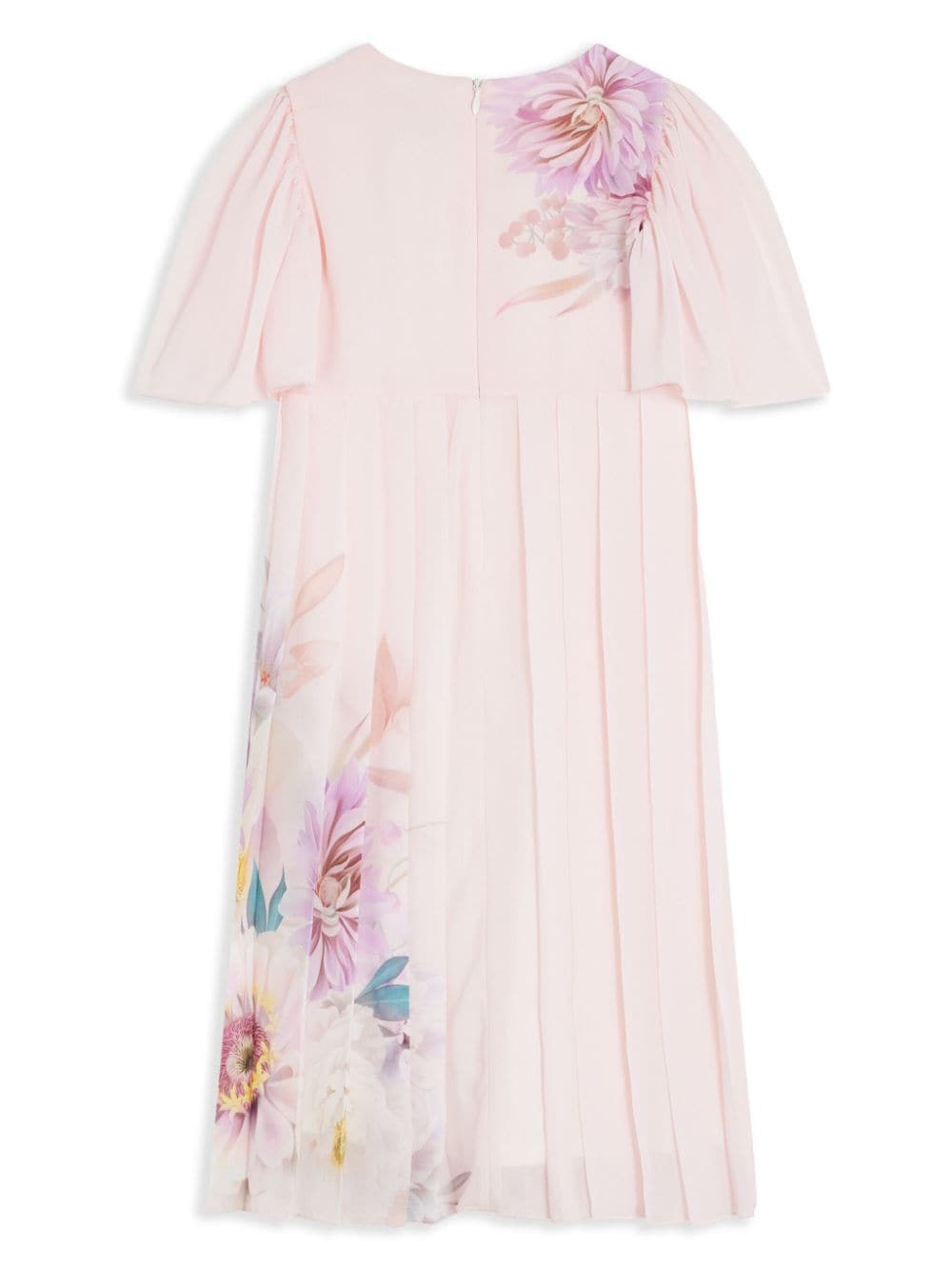 Eirene Chiffon jurk met bloemenprint - Roze