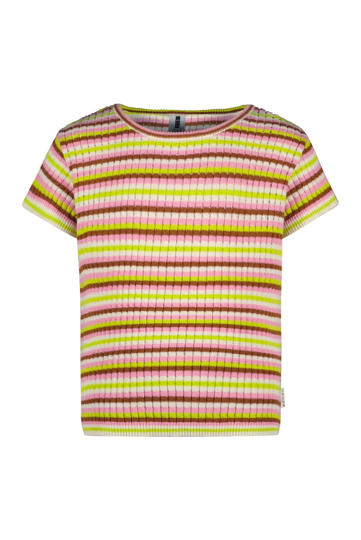 B.Nosy Meisjes t-shirt - Gaby - Glossy streep