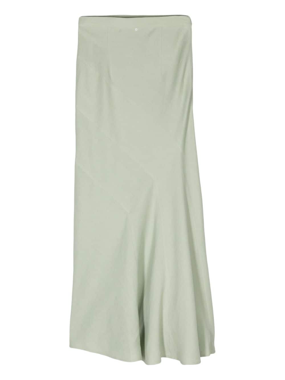Lorena Antoniazzi godet linen-blend maxi skirt - Groen