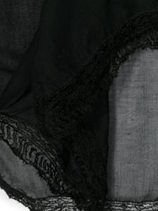 Faliero Sarti Sjaal met kant - Zwart