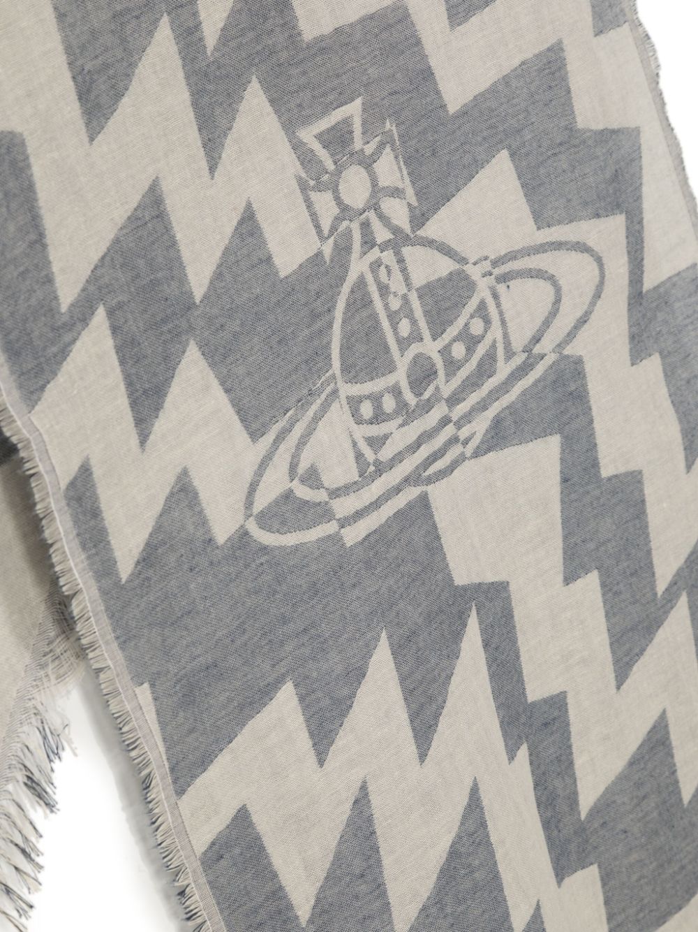 Vivienne Westwood Sjaal met zigzag patroon en jacquard - Blauw