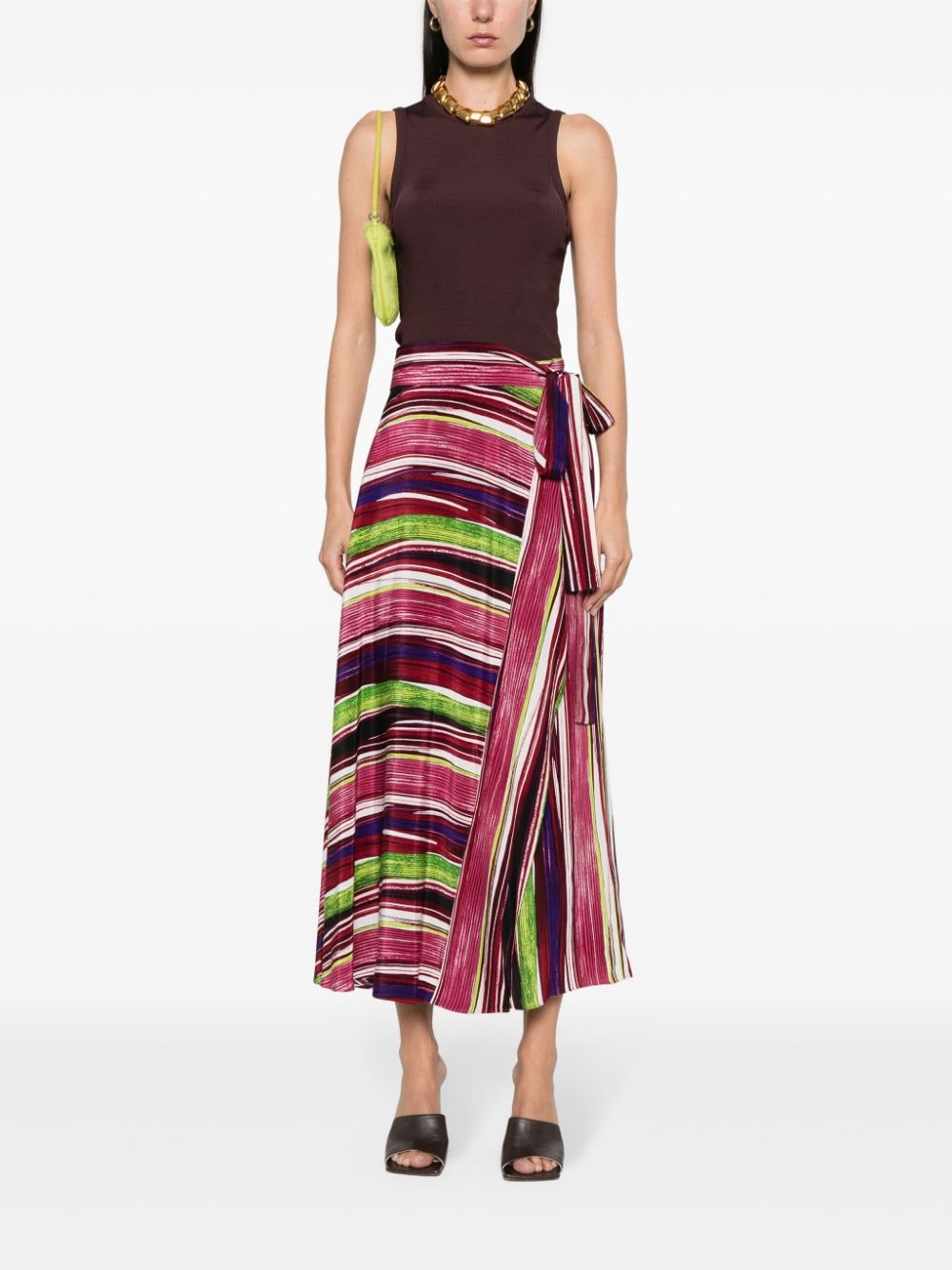 DVF Diane von Furstenberg Rebekah wrap-design skirt - Roze