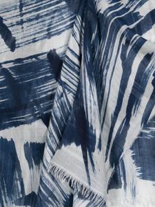 Faliero Sarti Ghe sjaal met abstract patroon - Blauw