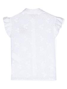 Monnalisa Broderie anglaise sweater - Wit