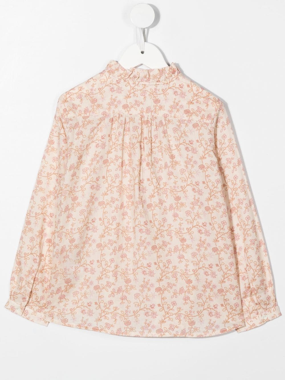 Bonpoint Shirt met bloemenprint - Beige