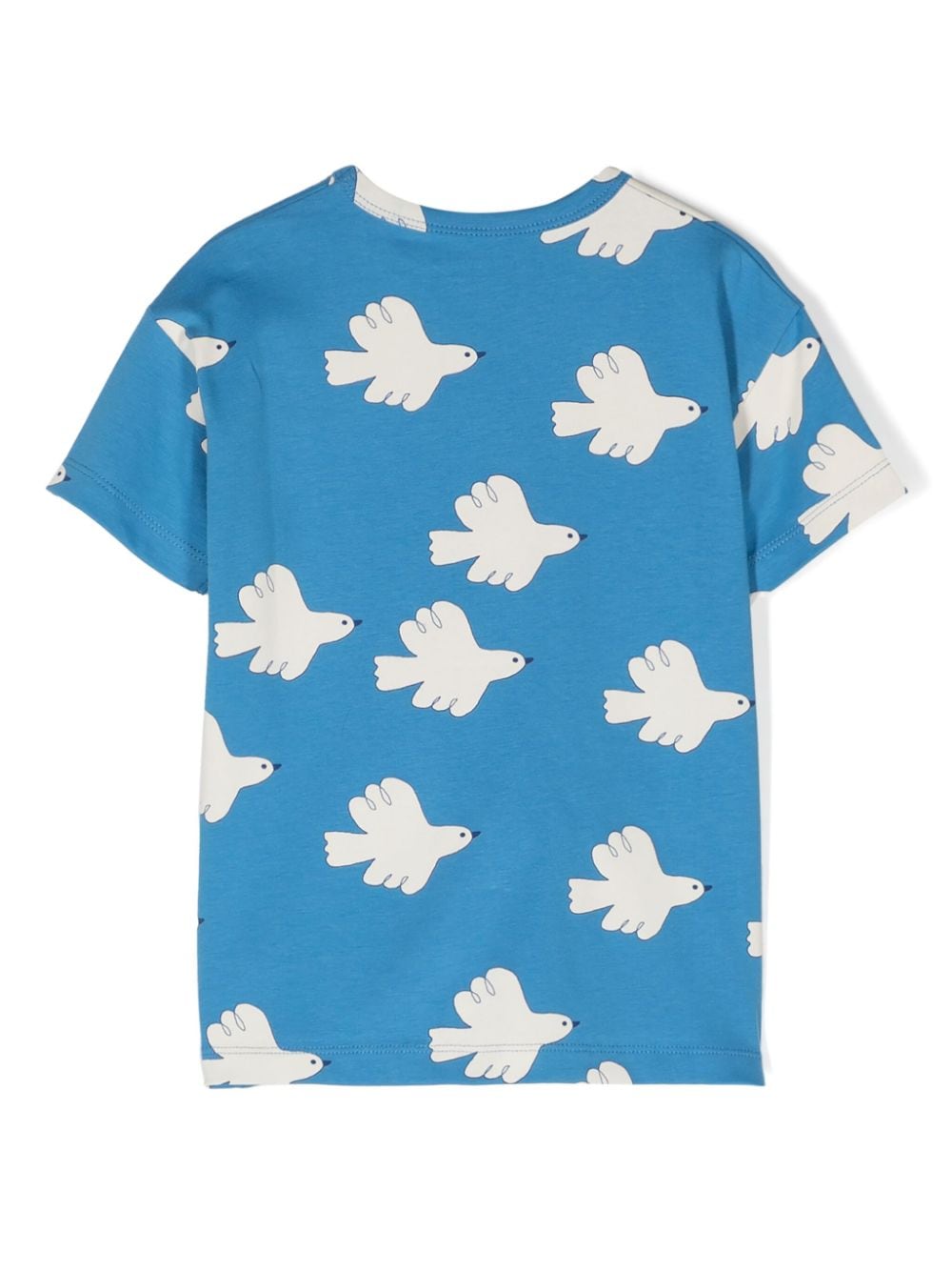 Tiny Cottons Doves-print cotton T-shirt - Blauw