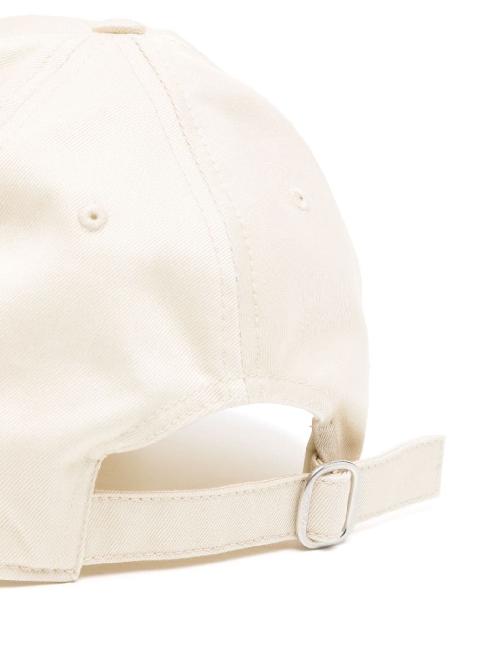 Off-White logo-embroidered cotton baseball cap - Beige