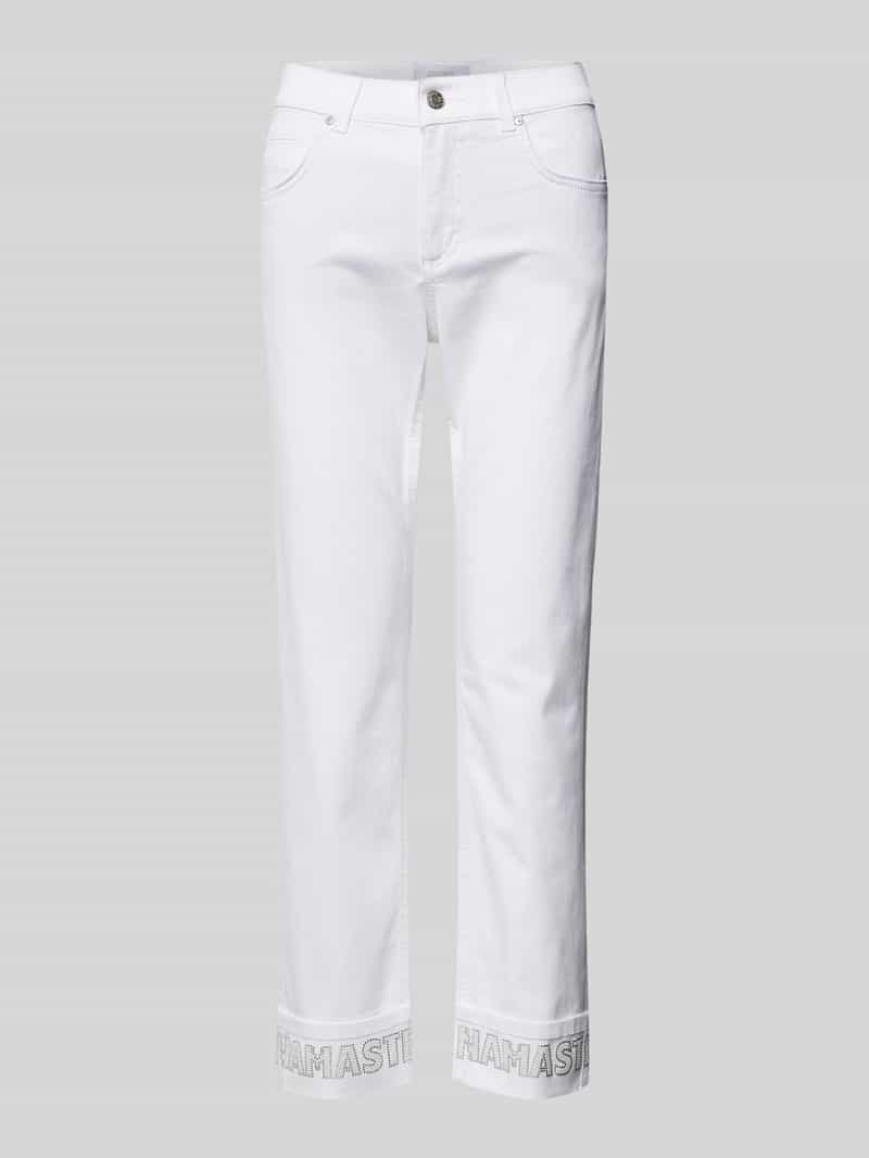 ANGELS Slim-fit-Jeans CICI CROP WORD white