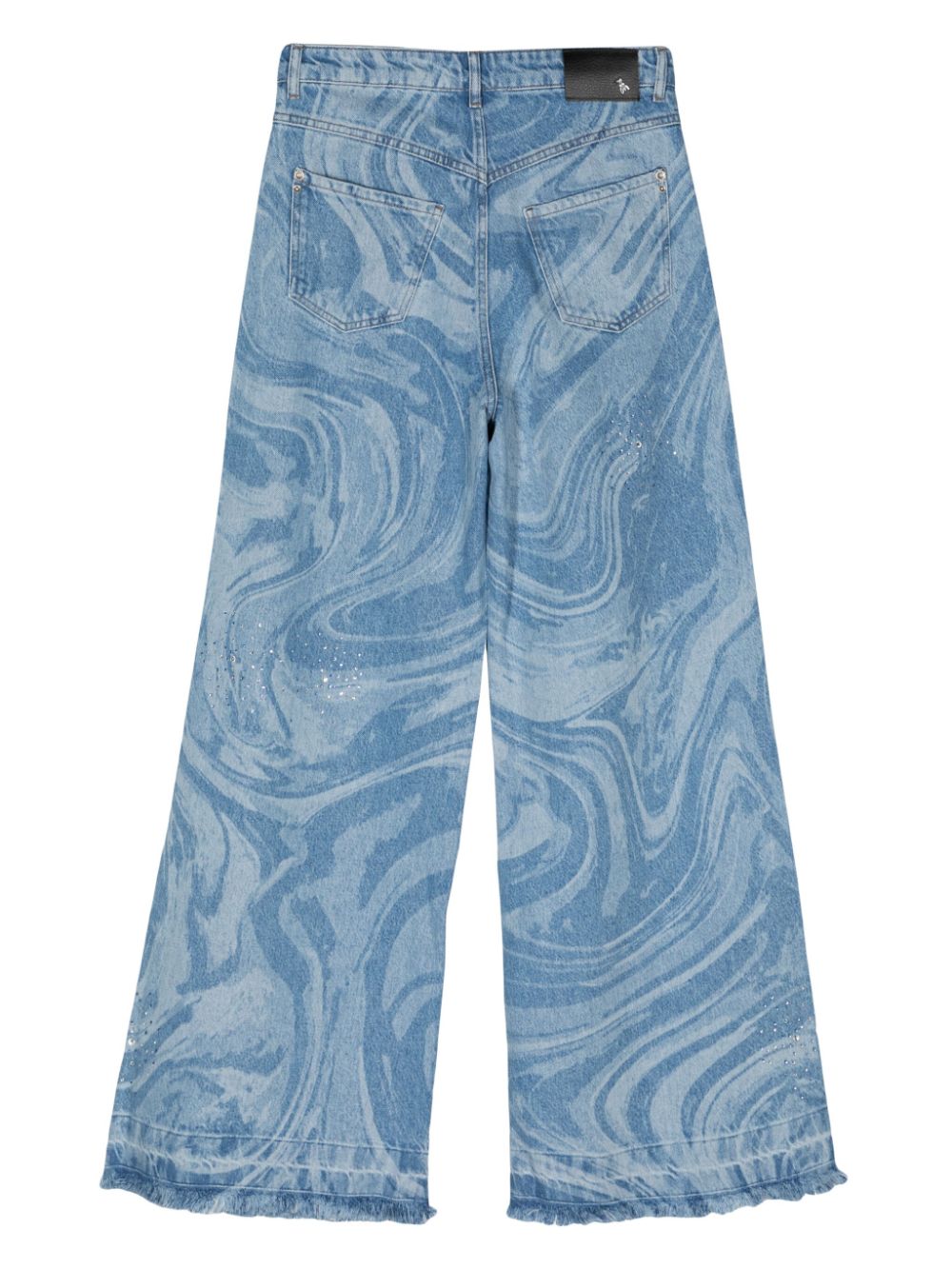 Patrizia Pepe High waist jeans met wijde pijpen - Blauw